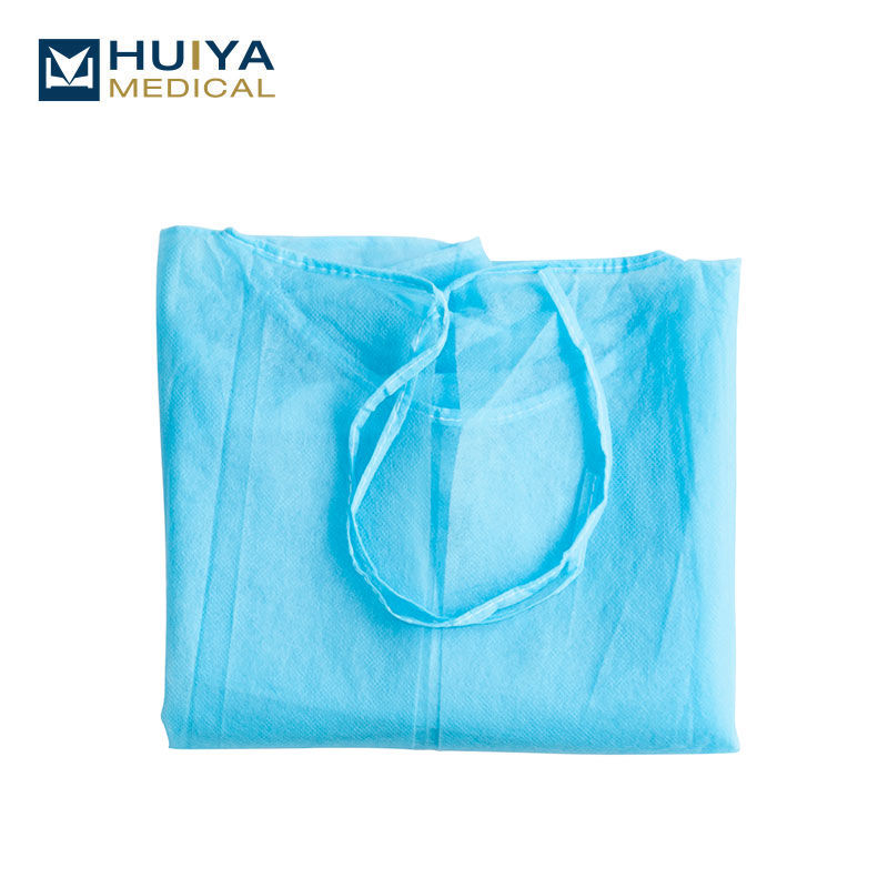 Disposable non-woven isolation gown